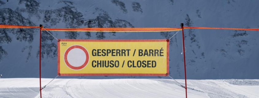 Helaas, ons skicentrum is tijdelijk gesloten ...